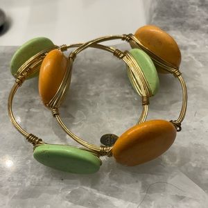Gold - stone bangle bracelets